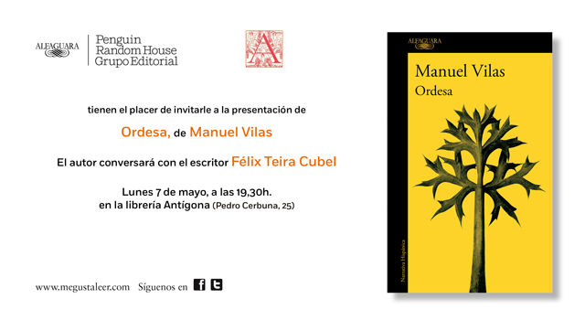 Manuel Vilas presenta Ordesa en Librería Antígona